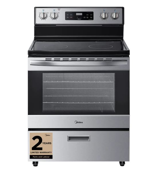 MER30B12ASSC - Genuine OEM Midea 30 in. 5.1 cu.ft. Freestanding 4-Element Range with Storage Drawer